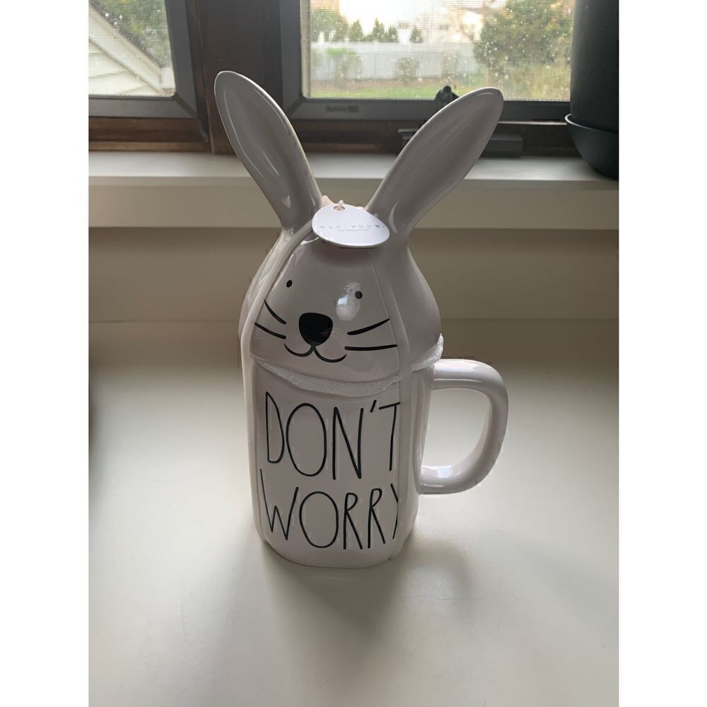 Rae Dunn DON'T WORRY
BE HOPPY Mug